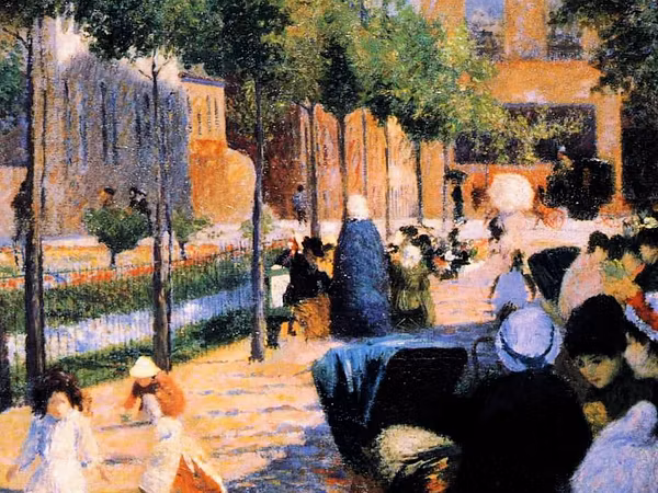 Federico Zandomeneghi: Place d'Anvers in Paris, 1880. 