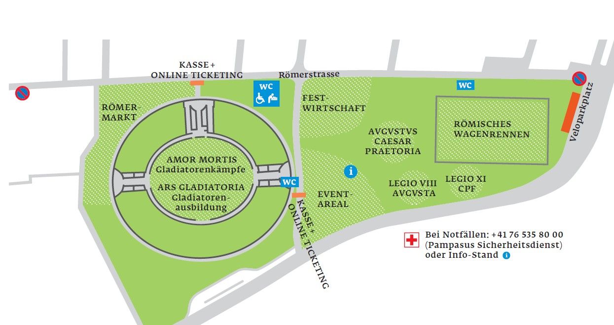 Plan Areal Römertag Vindonissa 2026