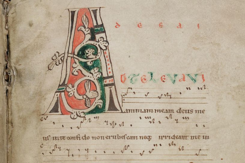 Ein historisches Dokument mit mittelalterlicher Schrift