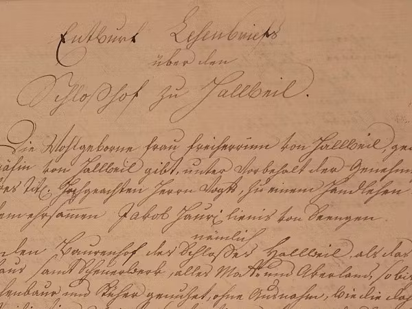 «Lehenbrief» aus dem Staatsarchiv Bern