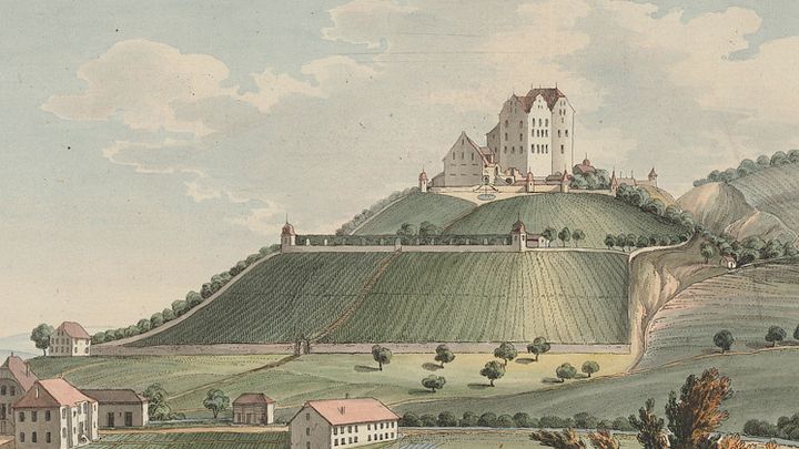 Historische Aufnahme/Illustration von Schloss Wildegg
