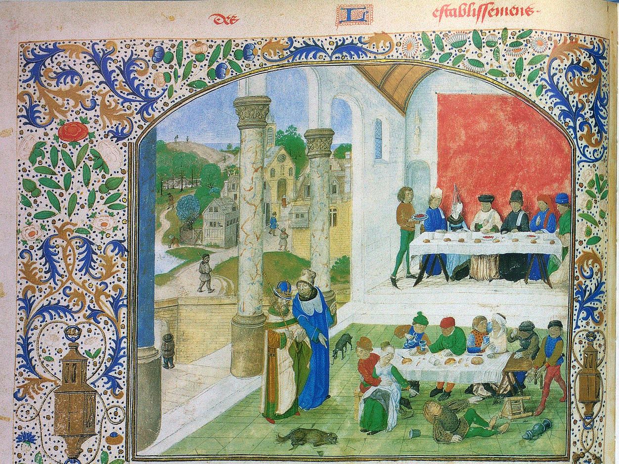 Darstellung Vorbildliches Verhalten am oberen Tisch, No-Gos am unteren Tisch.