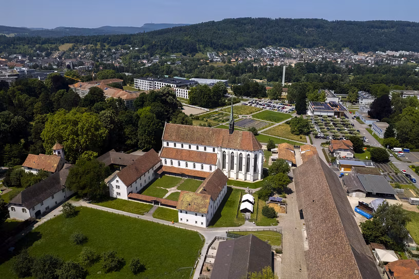 Luftaufnahme Kloster Königsfelden und Legionärspfad Vindonissa