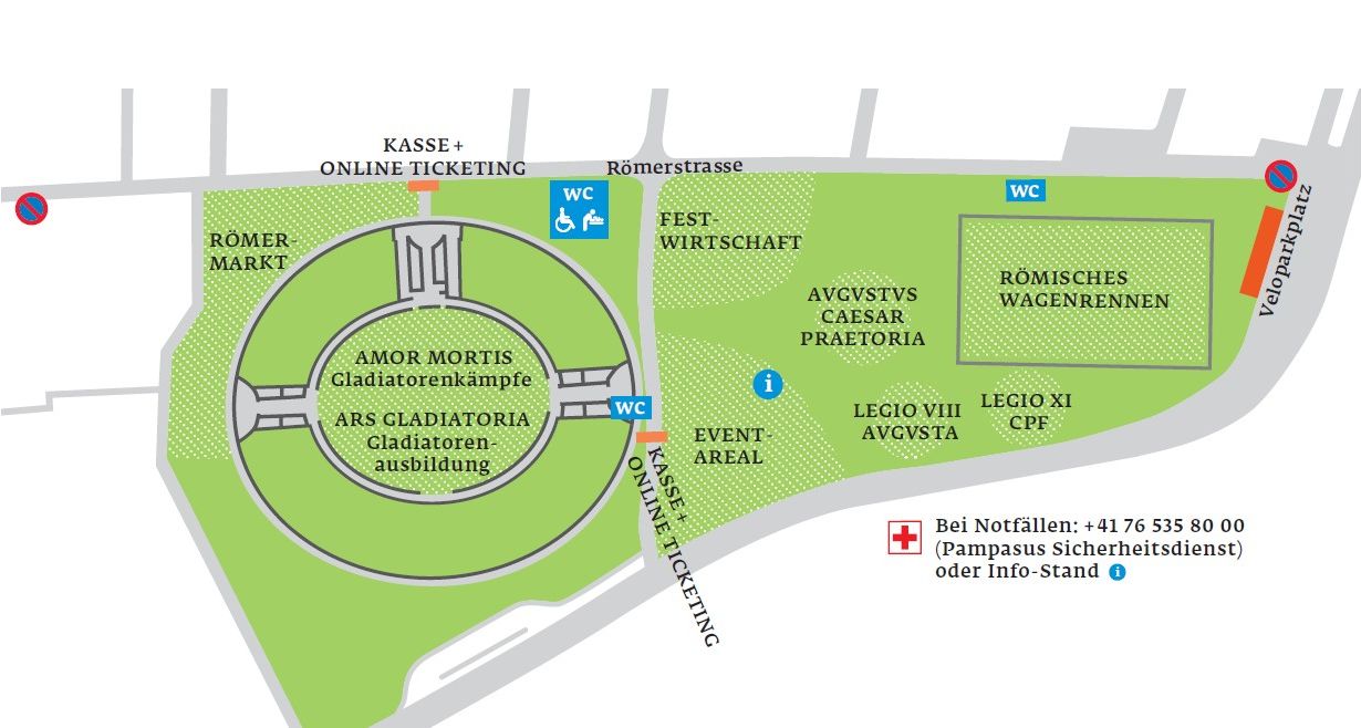 Plan Areal Römertag Vindonissa 2026