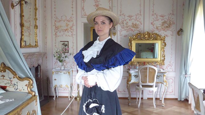 Lady Mildred im Museum auf Schloss Lenzburg (Führung).