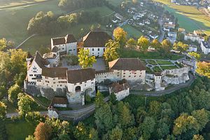 Luftaufnahme Schloss Lenzburg