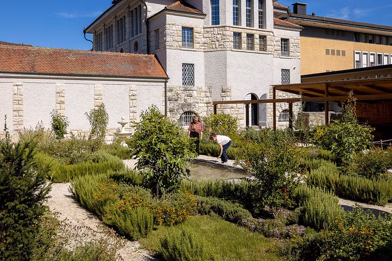 Aussenaufnahme vom römischen Garten vom Vindonissa Museum