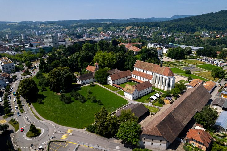 Luftaufnahme Kloster Königsfelden mit Windisch