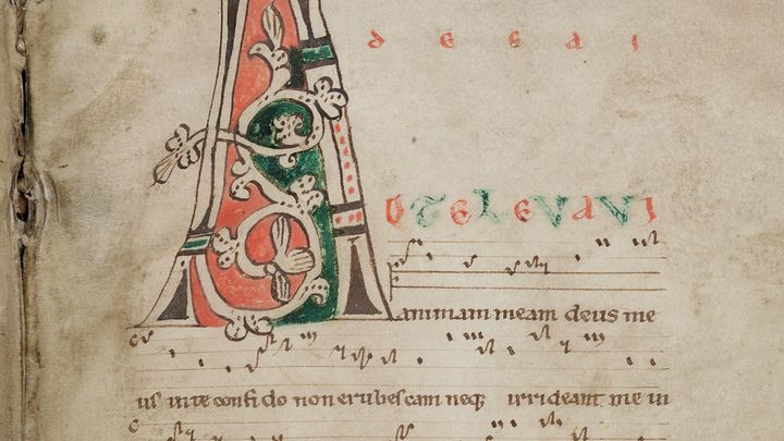 Ein historisches Dokument mit mittelalterlicher Schrift