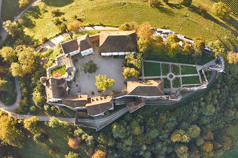 Luftaufnahme Schloss Lenzburg