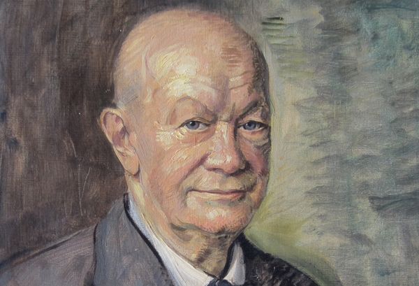 Gemälde von Alfred Gaurschi im Anzug.