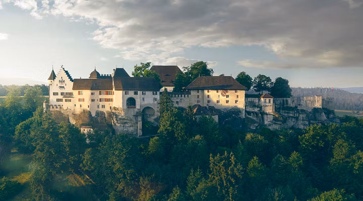 Luftaufnahme Schloss Lenzburg