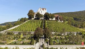 Aussenaufnahme Schloss Wildegg mit Barockgarten
