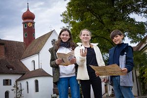 Rätseltour "Die geheime Botschaft" für Schulen und Familien auf der Klosterhalbinsel Wettingen