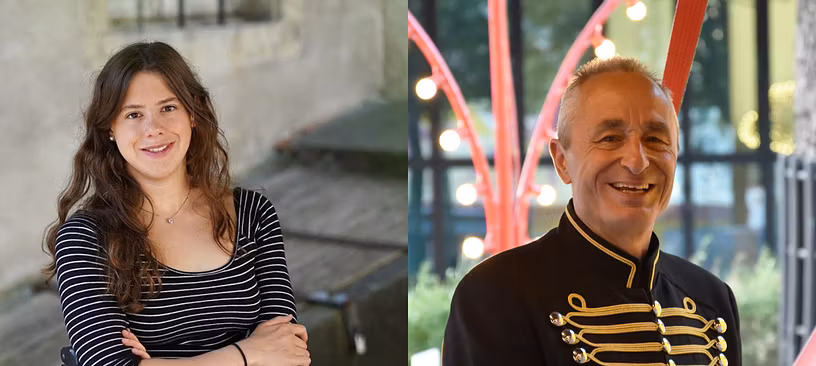 Porträts von Nora Meister und Johannes Muntywler