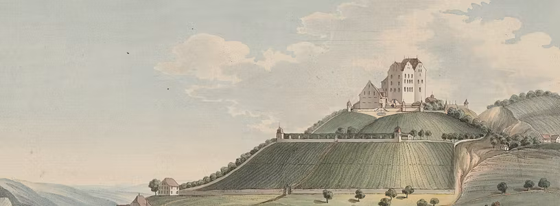 Historische Aufnahme/Illustration von Schloss Wildegg