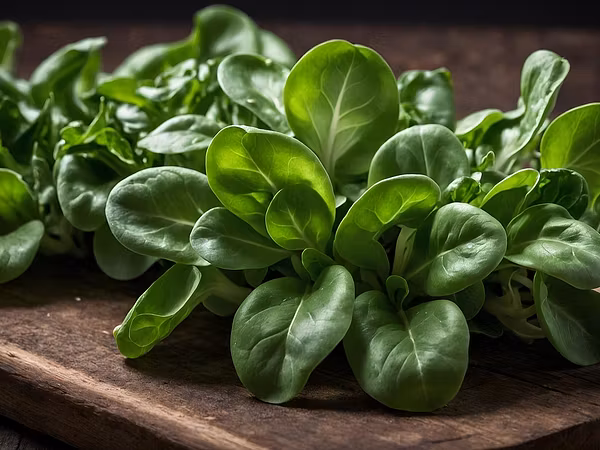 Nüsslisalat auf einem Tisch