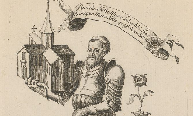 Zeichnung von Graf Heinrich von Rapperswil, Gründer des Klosters Wettingen.