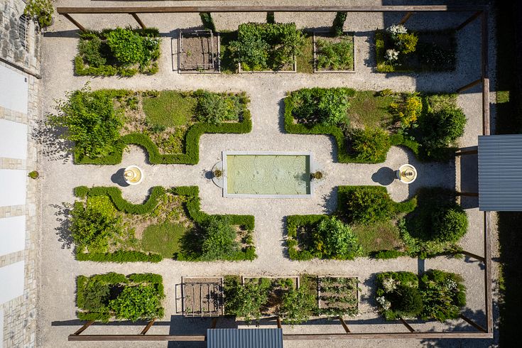 Luftaufnahme Grundriss römischer Garten von Vindonissa beim Vindonissa Museum