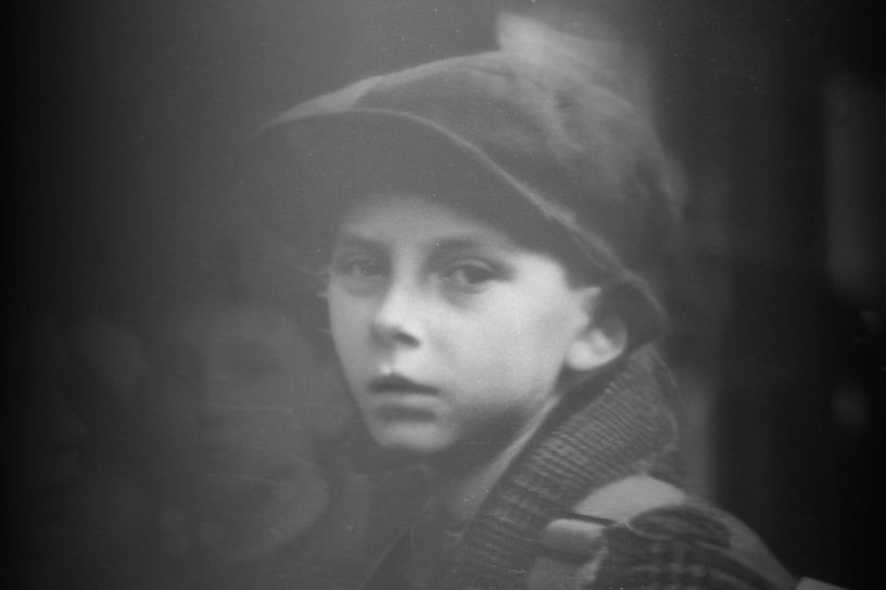 Porträt Johann Caspar Brunner als Kind (schwarz-weiss-Aufnahme)